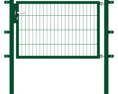 Obrázek produktu pro Jednoduchá brána Alberts Flexo s příslušenstvím, k zabetonování, zelená, šířka 125 cm, výška 80 cm