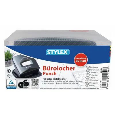 Produktbild von Stylex Bürolocher mit Ansatzschiene