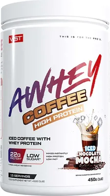 Produktbild von VAST AWhey Coffee (450g) Iced Chocolate Mocha - Funktionelle Lebensmittel - Eiweißhaltige Lebensmittel