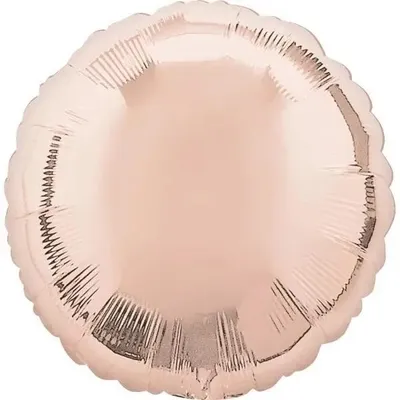 Image de Ballon en aluminium rose doré, rond, 43 cm - Amscan