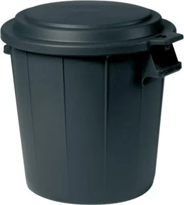 Image de Poubelle Immeub Couve Noir 50l