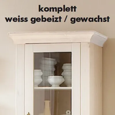 Produktbild von Wandregal Wandboard, Hängeregal Landhausstil Kiefer massiv, Farbe:Weiß