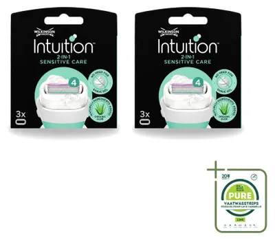Immagine prodotto di 2 lame di ricambio Wilkinson Intuition Sensitive Care, adatte per pelli sensibili - confezione grande - 2 pezzi