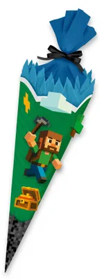 Produktbild von itenga SCHULTÜTEN Bastelset 68cm - Blockgame Pixel - Komplettset