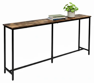 Productafbeelding van Industriële bijzettafel van metaal en MDF voor hal en woonkamer