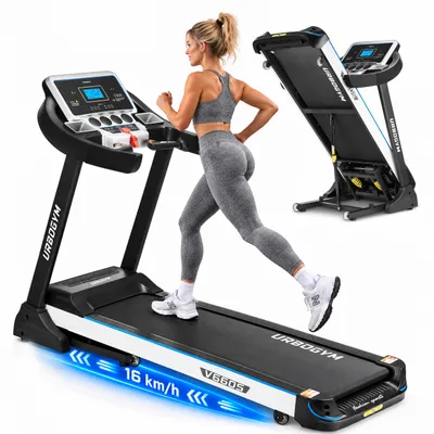 Produktbild von URBOGYM V660S Laufband klappbar bis 16 km/h, 140 kg, 46 × 126 cm Lauffläche, 15 Steigungsstufen, 12 Programme, Bluetooth, FitShow