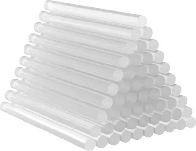 Obrázek produktu pro 100 kusů lepicích tyčinek 11 mm x 100 mm pro tavné lepicí pistole, 11 mm průhledné tavné lepicí tyčinky