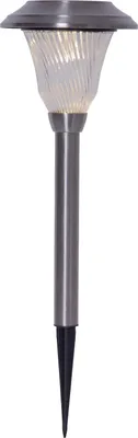 Produktbild von Star Trading 481-97 LED-Solar-Wegeleuchte "Barcelona" Edelstahl/Glas, warmwhite LED, ca. 17x41 cm, Solarpanel, 28 LM, 3000K, outdoor, Batterie, Vierfarb-Karton