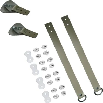 Produktbild von 2 x Aufrollkappe + 2 x Aufrollriemen + 4 x Calott Nieten   Riemenlänge 300 mm