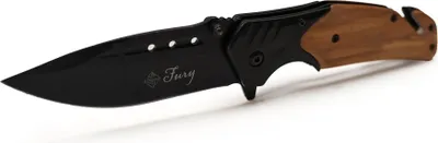 Produktbild von Eurocatch Fury Klappmesser - 420RVS Lemmet - 4,75" Wood