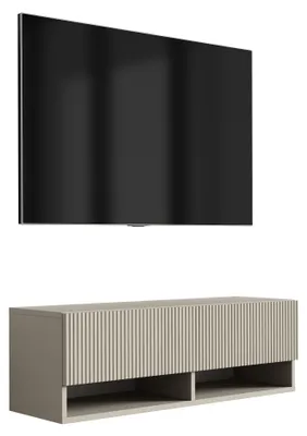 Produktbild von TV-Schrank mit geriffelter Front, Kaschmir, 100 × 32 × 33,6 cm