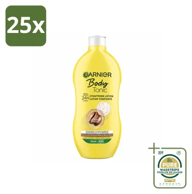 Imagen del producto de 25 unidades de crema corporal Garnier Body Tonic: reafirmante e hidratante, 400 ml. Pack ahorro
