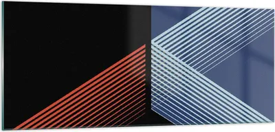 Produktbild von Bilder auf glas - Einteilig - Abstraktion Schwarz Blau - 100x40cm - Glasbilder - Wandbilder - Bilder - zum Aufhängen bereit - Wanddekoration aus Glas - Glas Bilder - Wandbild auf Glas - GAB100x40-4458