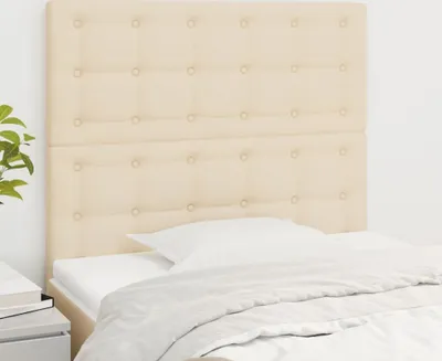 Produktbild von Kopfteil moderne - Creme 90x5x118/128 cm Stoff - Bettkopfteil CC5110