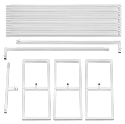 Obrázek produktu pro Stojan na pozadí, výškově nastavitelný, moderní design, M, stříbrný