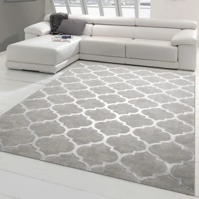 Zdjęcie produktu dla Dywan do sypialni z marokańskim wzorem w kolorze szarym Rozmiar - 160 x 230 cm