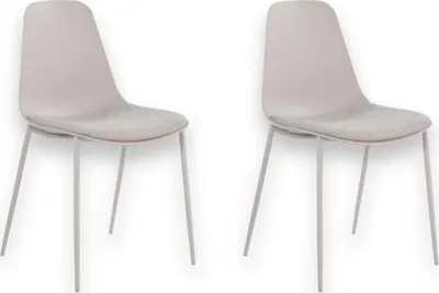Obrázek produktu pro 2 ks jídelních židlí BORETA béžové – čalouněný sedák, kovová konstrukce, moderní design