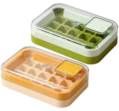 Produktbild von 2 Eiswürfelformen mit Deckel – Platzsparend, Wiederverwendbar für Cocktails, Tee und Whisky