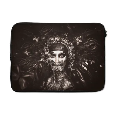 Produktbild von MuchoWow® Laptop Hülle 13 Zoll Frau - Schwarz - Weiß - Luxus Laptoptasche - Laptophülle - Sleeve - Rundumschutz