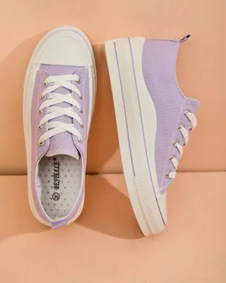 Produktbild von Damen Stoff-Sneakers Misors Lila, leichte Freizeitschuhe, Größe 40