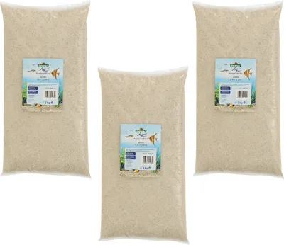 Produktbild von Dehner Aqua Aquariensand, Körnung 0.4 - 1 mm, 3 x 5 kg (15 kg), weiß
