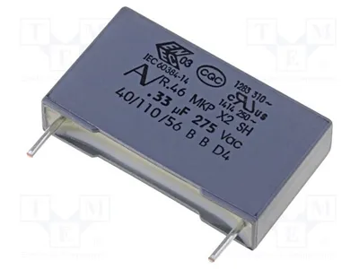 Produktbild von 5x Kondensator: X2 10% 330nF 22,5mm 26,5x6x15mm R46KN333000N0K kondensatoren X2/Y2