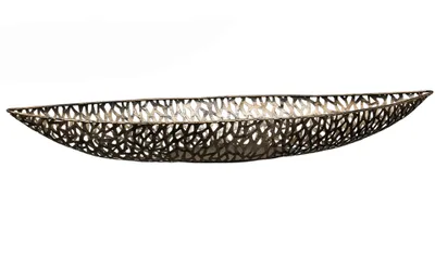 Obrázok produktu pre Casablanca miska "Purley" kov . zlatá farba . Starožitný povrch V: 10 cm Š: 80 cm H: 21 cm 84085