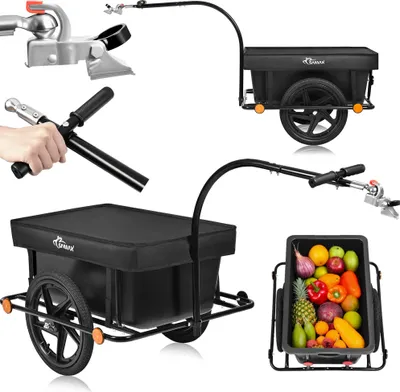 Produktbild von SAMAX Lastenanhänger / Fahrradanhänger 90 Liter / 80 Kg mit Kupplung - Mountain