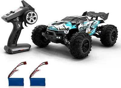Produktbild von RC Auto 2,4 GHz 70 km/h High Speed 1/16 Offroad RC Trucks Brushless Motor LED-Licht 4WD Fahrzeugrennen Kletterauto Geschenke fuer Kinder Erwachsene 2 Batterien