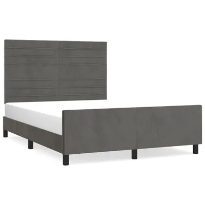 Obrázek produktu pro vidaXL Rám postele bez matrace tmavě šedý 140x190 cm sametový