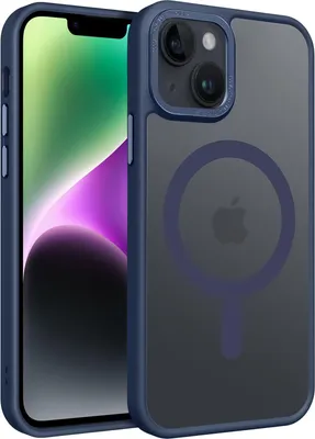 Immagine prodotto di Custodia per iPhone 14 Custodia MagSafe compatibile con il telaio della fotocamera in metallo Custodia a calamita Protezione dei bordi in TPU