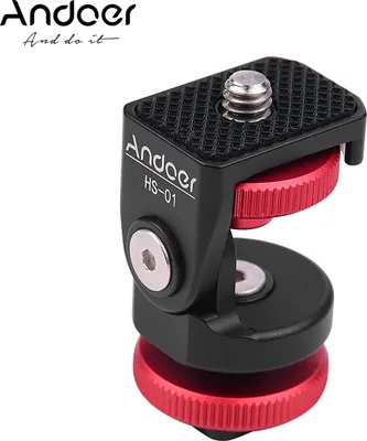 Produktbild von Andoer HS-01 Adapterhalterung fuer Kaltschuhhalterung aus Aluminiumlegierung mit 1/4 Zoll Schraube fuer LED-Lichtvideomonitor DSLR-Kamera