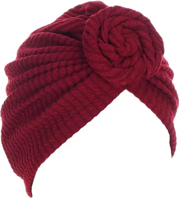 Obrázek produktu pro Jumada's – turban – šátek na hlavu – pokrývka hlavy – pokrývka vlasů – čepice pro chemoterapii – červená – univerzální velikost