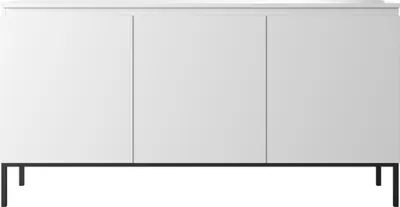 Produktbild von Selsey Sideboard Bemmi - Kommode 3-türig, Weiß mit schwarzen Beinen, 150 cm