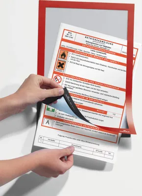 Image de DURABLE Cadre d'affichage DURAFRAME® A4 Grand conditionnement, 10 pc, Rouge, 488203