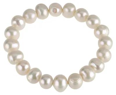 Armband-aus-Süßwasser-Perlen-creme-weiß-dehnbar
