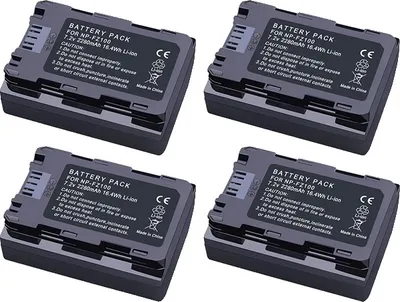 Immagine prodotto di Batteria NP-FZ100, capacità 2280 mAh, caricabatterie LCD con doppia porta USB, 4 batterie