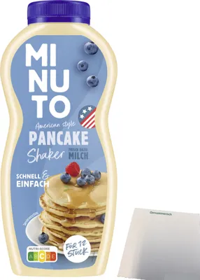 Produktbild von Minuto Shaker American Pancake Mischung für Pfannkuchen Amerikanischer Art (219g Shaker) + usy Block