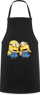 Produktbild von Spreadshirt Minions Despicable Me Phil Und Stuart Kochschürze, One size, Schwarz