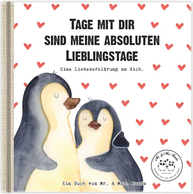 Produktbild von Mr. & Mrs. Panda Buchgeschenk Tage mit dir sind meine absoluten Lieblingstage - Weiß - Geschenk, Personalisierte Geschenke, Freundin, Persönliche, Jahrestaggeschenk