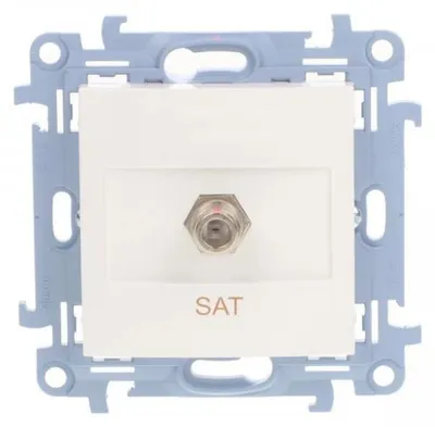 Image de Prise d'antenne type F (module) blanc Simon 10