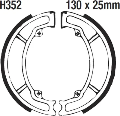 Immagine prodotto di Ganasce freno posteriori EBC H352 con molle D.130mm