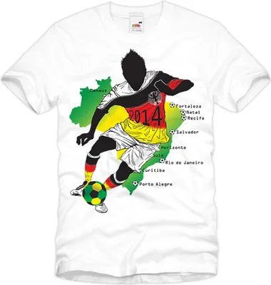 Produktbild von style3 WM Deutschland Brasilien Fußball T-Shirt für Herren in verschiedenen Farben S-3XL