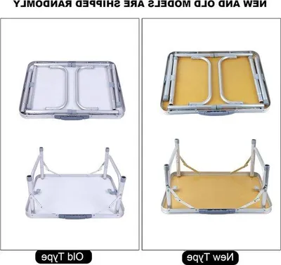 Produktbild von Famanu Klapptisch höhenverstellbar - Mini-Buffettafel für Camping und Picknick 60 x 45 cm