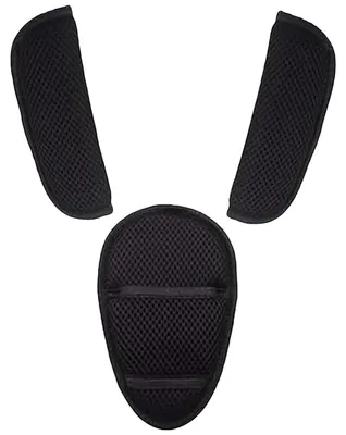 Image de Coussin de protection pour siège auto, 3 pièces, noir, pour siège auto bébé, poussette, landau ou siège auto pour enfant