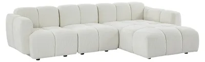 Produktbild von Modulares Ecksofa aus strukturiertem Stoff in Cremeweiß CARLIVI