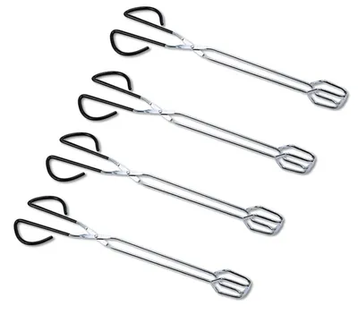 Zdjęcie produktu dla 4-pak długich szczypiec do grilla - szczypce do grilla [długość 30 cm] - uniwersalne szczypce kuchenne Szczypce wielofunkcyjne do grilla solidne szczypce do mięsa żaroodporne szczypce do kiełbasek antypoślizgowe szczypce do serwowania szczypce dla smakoszy szczypce do ciasta