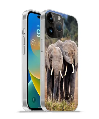 Produktbild von MuchoWow® Handyhülle Schutzhülle Hülle für Apple iPhone 14 Pro Max Elefant - Tiere - Bäume - Natur Silikon Softcase Handy Hülle - Hardcover