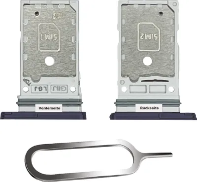 Produktbild von Samsung Galaxy S21 Fe 5G Sim Karten Halter Tray Adapter Fach Stecker Slot + Nadel Dual Cloud Navy Blau