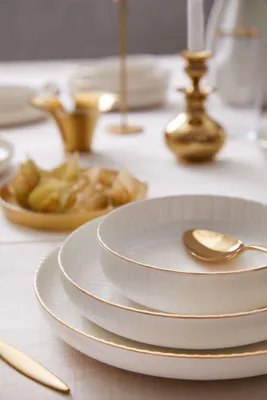 Obrázok produktu pre Hermia Concept, BNCRS18Y420, jedálenský servis (18 dielov), zlatá farba, 100 % PORCELÁN, 24 x 24 cm